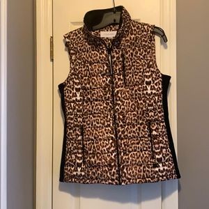 NWT Calvin Klein Leopard Puffy Vest